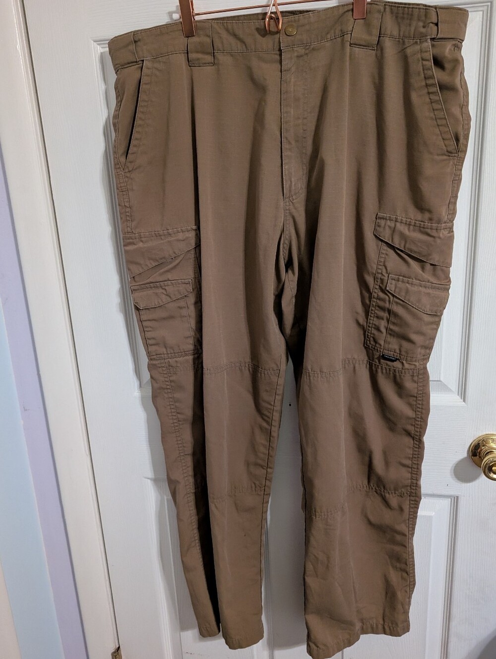 Tru-Spec 24-7 Series Original Tactical Cargo Pants Brown Ripstop Size 44x30